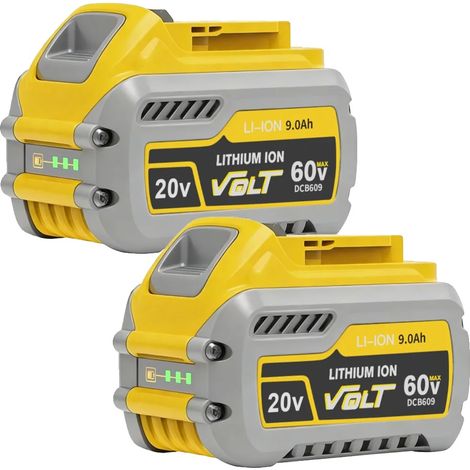 Batteria di ricambio, capacità 9000 mAh, ampia compatibilità, 2 batterie (1/2)