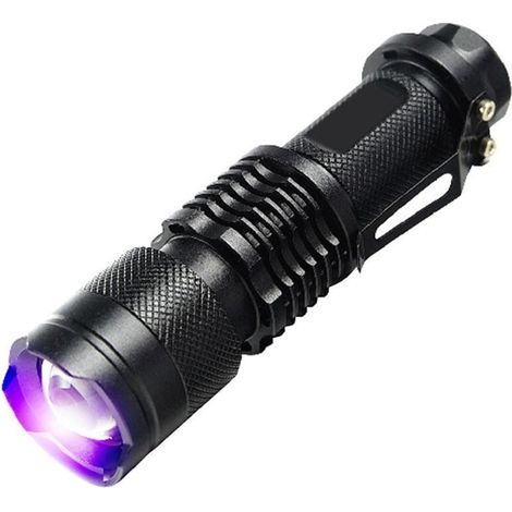Lampe À Ultraviolets - Lampe D'Inspection UV 395 nm - Torche À LED En Alliage D'Aluminium - Pour Détection De Substances Fluorescentes - 1 Pièce (1/5)