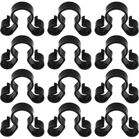 Lot de 12 pinces pour bouteilles de champagne, pinces pour bougies d'anniversaire, supports pour bouteilles de vin à double trou-6X5CM-Black (1/2)
