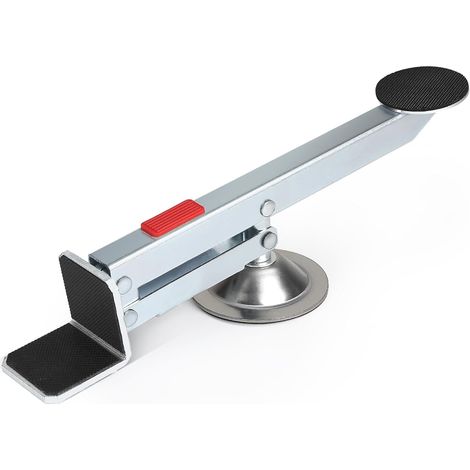 Lève Porte en Acier Force de Levage Maximale 100 kg, Lève Meuble Lourd Rotation à 360 Degrés, Outil d'installation de Lève-Porte (Argent) (1/5)