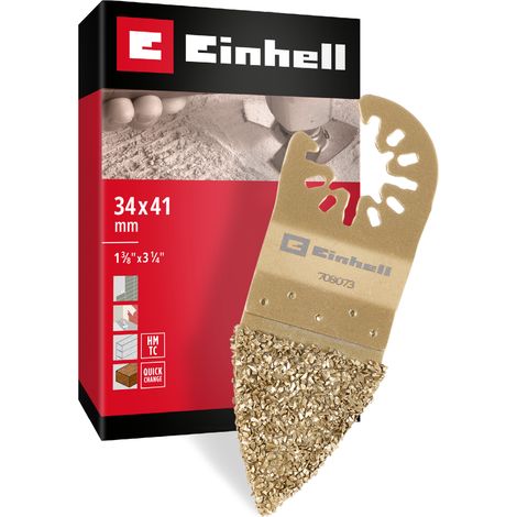 Original Einhell Hartmetall-Fingerraspel 34mm (Kompakte Form, Hartmetallbestreuung, Open Back Schnellwechselfunktion, Geeignet für Multitools) (1/5)