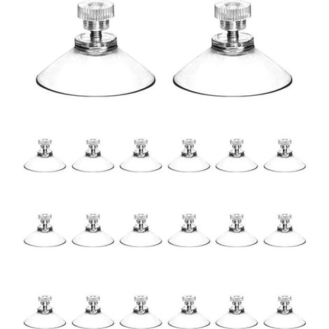 Ventouse pour fenêtre, 41 mm avec écrou moleté M4, lot de 20 (1/4)