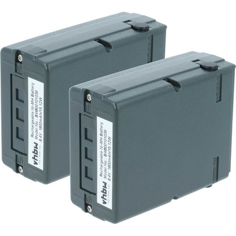 vhbw 2x Batterie compatible avec Icom IC-02GAT, HTX-404, HTX-202, IC-2GAT, IC-2AT, IC-12GAT, IC-12AT radio talkie-walkie (1800mAh, 8,4V, NiMH)