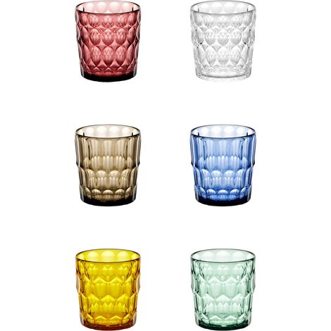 Set de 6 verres bas Vanity 850x920 360 cc couleurs assorties