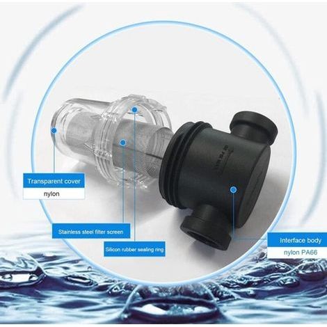 3/4"-Wasserpumpenfilter – 80-Mesh-Edelstahlfilter – Schutz vor Schmutz – 25 mm Durchmesser (1/3)