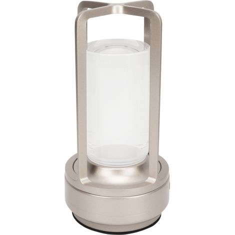 Lampe de table sans fil, abat-jour en cristal, 3 températures de couleur, commande tactile, rechargeable par USB, lampe de bureau LED argentée pour la maison (1/5)