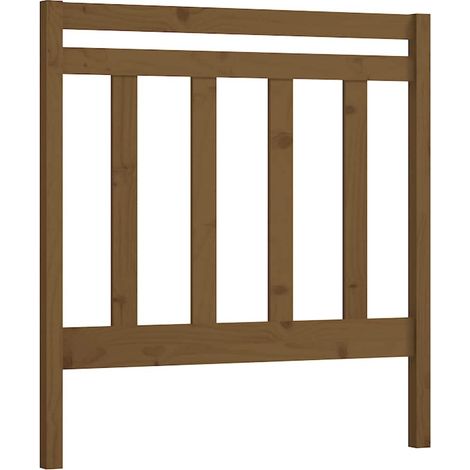 Maison Exclusive - Cabecero de cama madera maciza pino marrón mie (1/5)