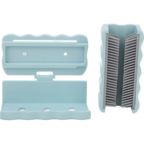 Brosse à cheveux pour douche anti-accumulation, filtre en silicone bleu pour sol de salle de bain, stop-cheveux facile à nettoyer, évite les bouchons, accessoire de plomberie (1/5)