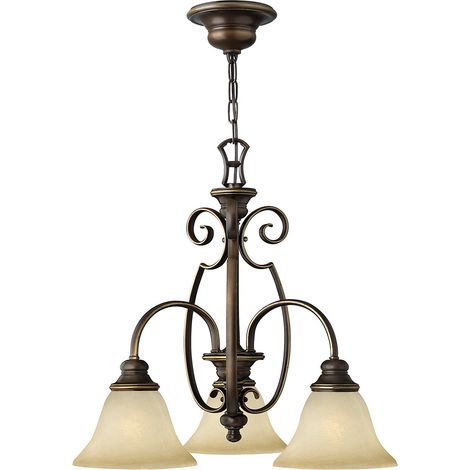 Lampadario lampada sospensione plafoniera acciaio alabastro vetro bronzo D 57.1 cm (1/4)