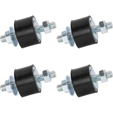 Bloc Silent Echappement Male Caoutchouc Goujons Amortisseur M8 30x20 mm 4 Pack Anti Vibration Isolateur Monte D’Isolation de Vibration pour Mini Split Pompes à Chaleur, Compresseurs d’air