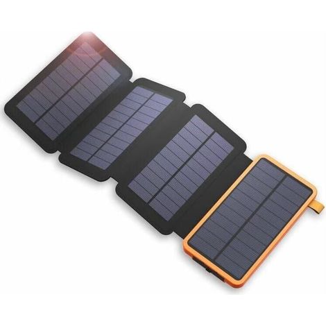 YMYNY Solarladegerät, 25000 mAh, tragbarer externer Akku mit 4 Paneelen, wasserdichte Powerbank mit 2 USB-Anschlüssen, Outdoor-Camping für Telefon-Tablets (1/5)