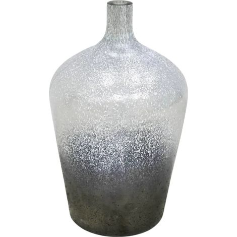 Verre Stem Frosted Vase - Glass - L20 x W20 x H29 cm - Atlantic Blue
