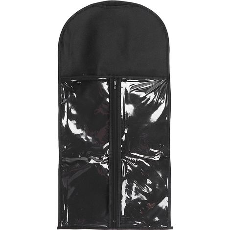 Perruque Sac Rangement Portable Extensions Cheveux Anti-poussière Fermeture Éclair Solide Voyage Quotidien Noir (1/5)