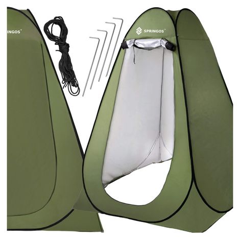Tenda da spiaggia autosmontante 120x120x190 cm, spogliatoio mobile, verde.