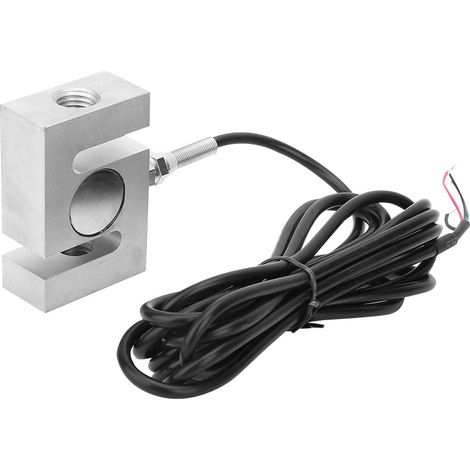 Capteur de pesage à jauges de contrainte type S précision 500kg, capteur de charge avec câble de connexion, cellule de pesée industrielle haute précision, compatible balances et systèmes de pesage. (1/5)