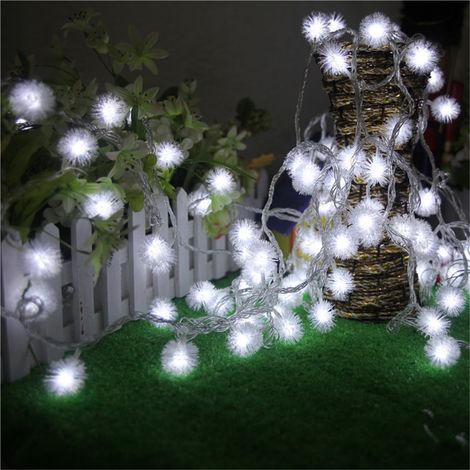 Boule Lumineuse LED - Guirlande À Piles Pour Décoration De Noël Intérieure Et Extérieure - 10 LED - 1,5 M - Modes Clignotant Et Fixe (1/5)