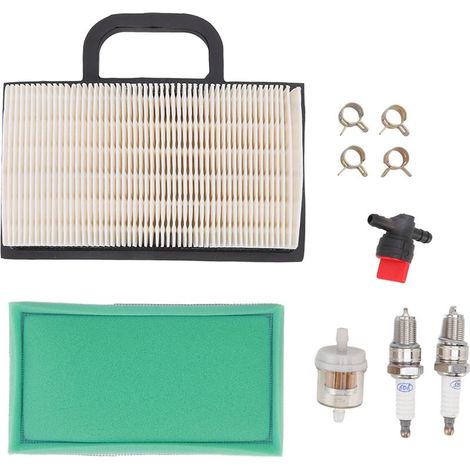 Kit de filtre à air pour tondeuse à gazon, filtre à air, bougie d'allumage, soupape de rechange, pièces de rechange pour tracteur tondeuse BS (1/5)