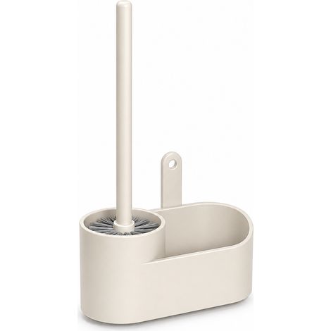 Scopino WC da parete con ventosa per bagno bianco crema (1/5)