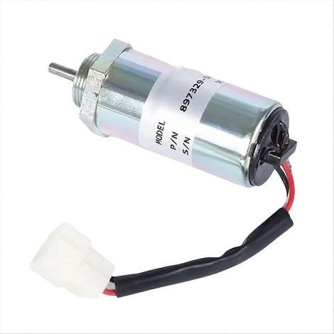 Interrupteur d'arrêt moteur pour excavatrice 89739-5680, compatible 897209-1152, coupe-circuit de sécurité, pièce détachée d'origine, dispositif d'extinction moteur, robuste et fiable. (1/5)