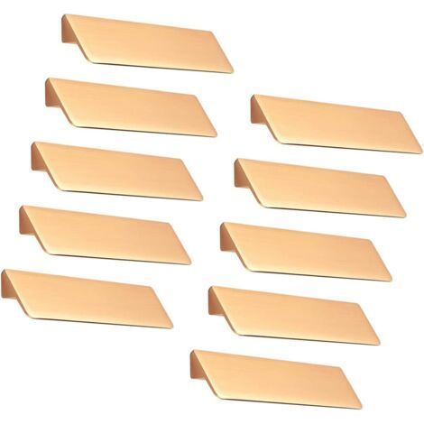 FENOPLASTICA10 Pièces 128mm Entraxe Boutons de portes Cuisine Armoire Porte Poignées Placard Tiroir Chambre Meubles Tirer, Alliage D'aluminium, Avec des Vis, Or (1/5)