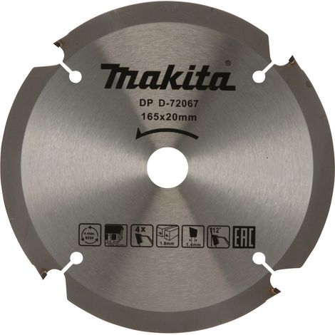 MAKITA D-72067 Disco PCD Fibrocemento 165x20x4D