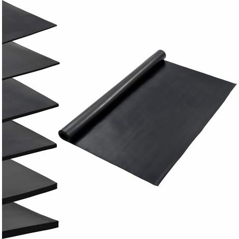 vidaXL Alfombra para el suelo Negro 1,2 x 2 m Goma (1/2)