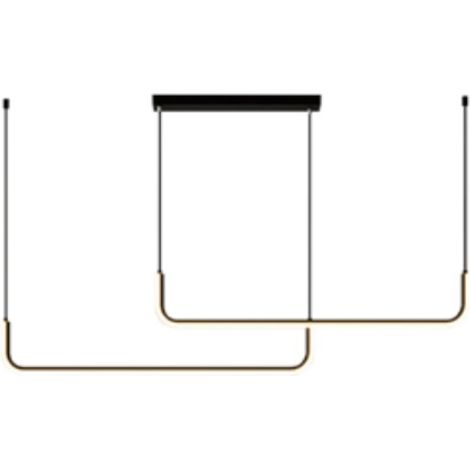 Patinar 2 - Suspension linéaire LED 24 W, 3000 K, noire 120 cm (1/2)