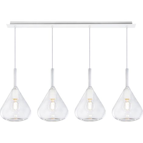 Lampadario top light kona 1177 bi s4 r tr e27 led lampada soffitto moderna