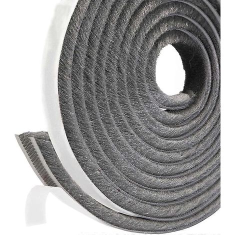 Joint d'étanchéité auto-adhésif de 10 m (33 pi) pour fenêtres et portes : isolation phonique, coupe-vent et anti-poussière, 8,9 mm x 15,2 mm (0,35 po x 0,6 po). (1/4)