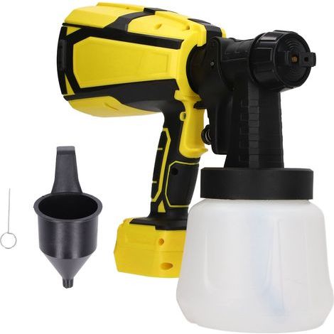 Pistolet de pulvérisation électrique sans fil, pulvérisateur de peinture portatif sans balais, haute puissance, avec récipient de 1000ml (1/5)