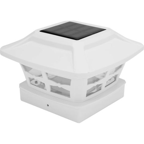 Lampes solaires pour poteaux, 2 modes d'éclairage, LED blanc chaud, pour terrasses et clôtures, compatibles avec poteaux en bois 4x4. Décoration de jardin. (1/5)