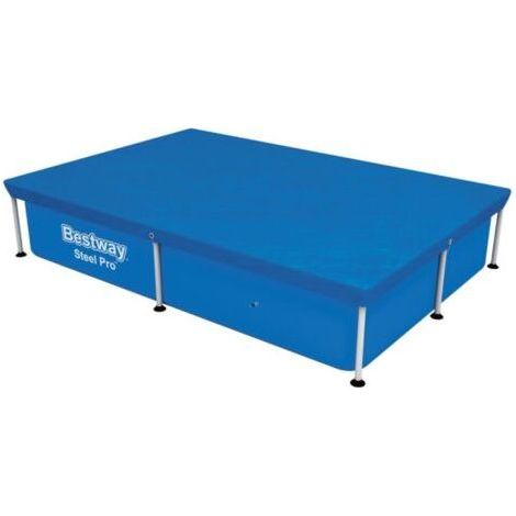 BUNTHAUS Bestway 58103 Housse de Bain rectangulaire en Acier Flowclear pour piscines Professionnelles, adaptée aux piscines Professionnelles de 7 Pieds 3 Pouces, 221 x 150 x 43 cm