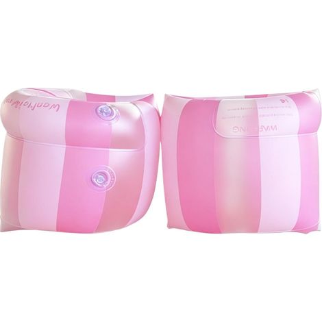 1 paire d'anneaux flottants pour bras de piscine, anneaux flottants à rayures pour garçons et filles, pour l'extérieur, le jardin, la plage, le lac, la rivière, le parc aquatique, les vacances (1/5)