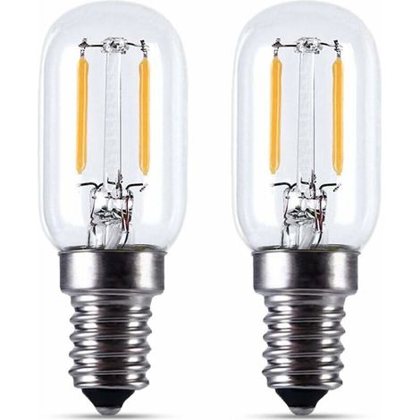Lampadina LED2W per frigorifero, T22, 200LM, equivalente a una lampada a incandescenza da 15 W, luce bianca calda 2700K, 230 V, lampada per frigorifero / sale / con LED piccolo E14, [Classe di efficie (1/4)