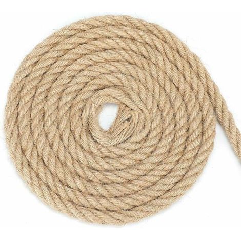 14mm Corde De Jute Corde Chanvre Corde De Jardin En Chanvre Solide,Ficelle Corde En Chanvre Pour Les Applications De Décoration Bricolage Et De Jardinage(20 Mètres)