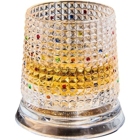 Bicchieri da whisky rotanti dipinti a mano con base girevole - 7 (1/2)