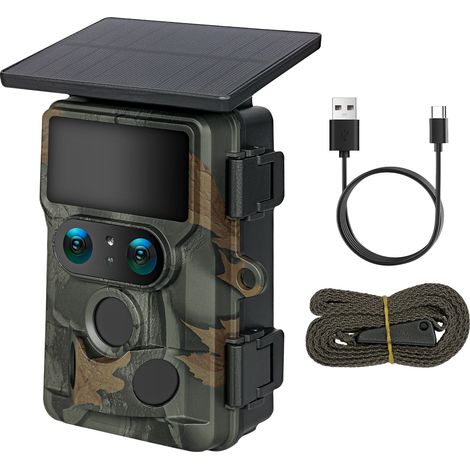 Centra Solar Trail Camera 4K Dual Lens WiFi Bluetooth Night Vision 32GB Card