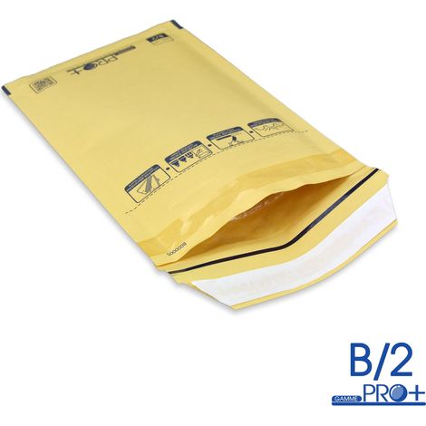 Lot de 10 Enveloppes à bulles PRO MARRON B/2 format 110x215 mm
