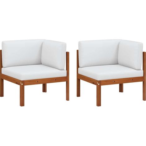 Maison Exclusive - Garten-Ecksofas 2-tlg. mit Kissen Holz Akazie