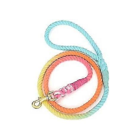 Cuir de chien fait main avec teinture tie-dye et crochet rotatif, magnifique cuir de chien tissé, cuir de chien en coton naturel Xq-pc46 (1/5)