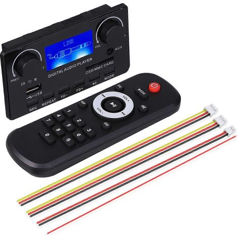 Bluetooth 5.0 MP3 Carte de décodage supportant l'enregistrement mains libres FM DC 12V MP3 WMA WAV APE FLAC Carte (1/5)