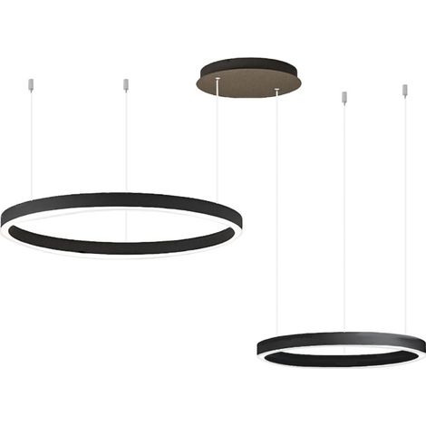 Lustre moderne gea luce criseide s2d n led suspension en aluminium