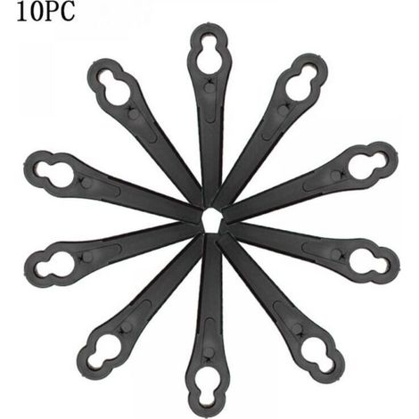 Lames de Rechange pour Coupe-Bordure, 10 Pcs Lames Coupe Bordure, Lame Tondeuse à Gazon Univers, Remplacement des Lames de d'Herbe.. (1/4)