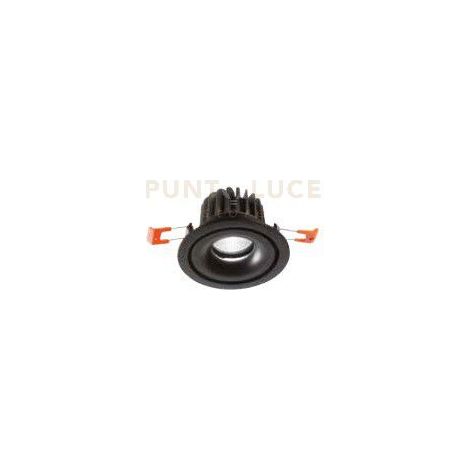 TRESOR FARETTO DA INCASSO LED 12W 3000K 895LM IP20 NERO  D.10,7CM