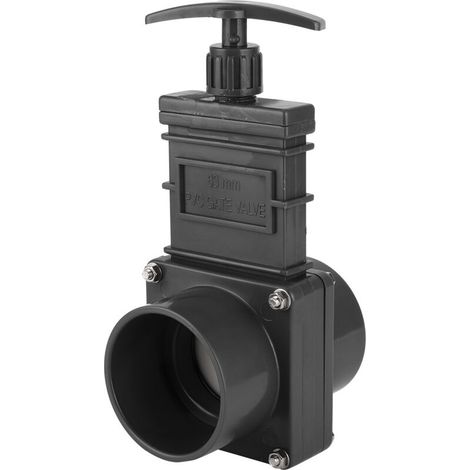 Válvula de agua para vehículos recreativos de gran diámetro (63 mm) y alta eficiencia de funcionamiento.