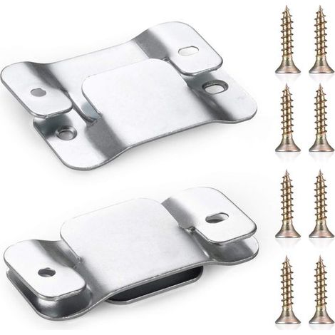 Connecteurs métalliques pour canapé d'angle 4 pièces - Connecteurs robustes et résistants pour canapé, canapé d'angle et fauteuil - Connecteurs antidérapants avec vis - Empêchent les éléments du canap (1/5)