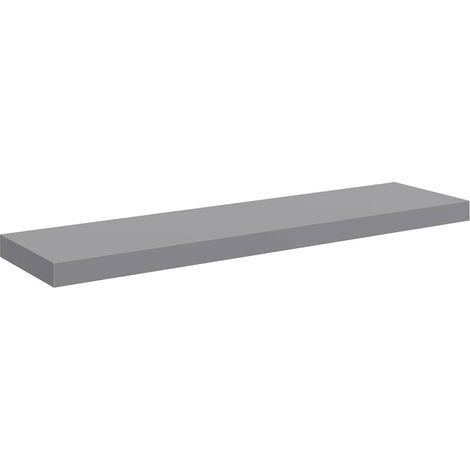 Maison Exclusive - Schweberegal Grau 90x23,5x3,8 cm MDF (1/5)