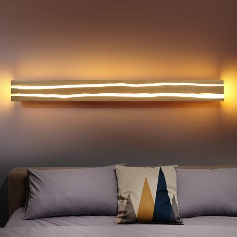 GBLY Applique da parete a LED in legno - 16W - Lampada da corridoio per interni - 100cm - Bianco caldo - Lampada per scale - Lampada moderna per soggiorno - Lampada per camera da letto
