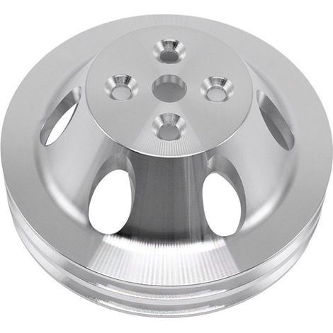 Color: Silver Material: Short Double Groove Aluminum Alloy Water Pump Pulley BBC SWP…