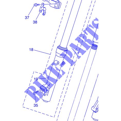 Yamaha 5SE-F3136-00 - Lower fork (right) - VP300 VERSitY 2002